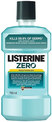 LISTERINE MOUTHWASH ZERO 750ML